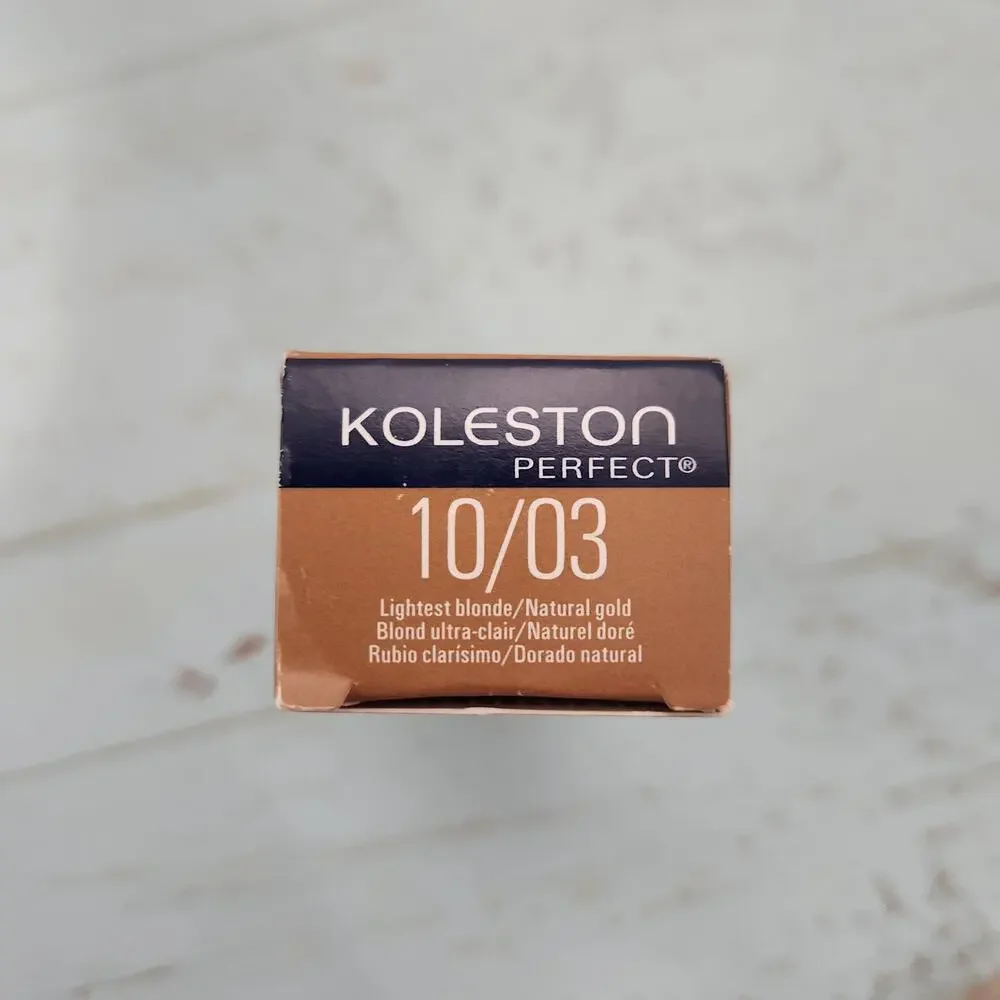 Koleston Perfect 10/3 Lightest Blonde/Natural Gold Permanent Creme Hair Color2oz